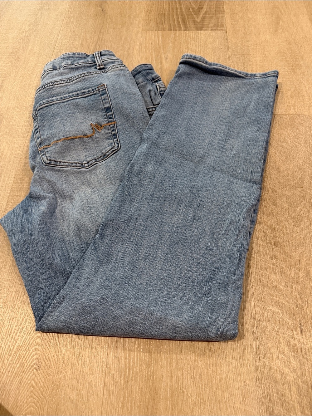 Maurices Women's Denim Straight Leg Jeans in Light Blue